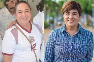 Las periodistas Fanny Yépez y Rosa María Hernández Espejo